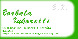 borbala kukorelli business card