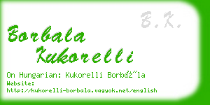 borbala kukorelli business card